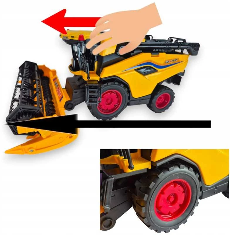 Didelis New Holland kombainas vaikams – su judančiomis dalimis ir važiavimo funkcija