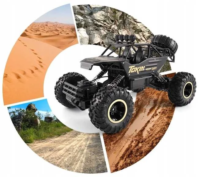 Didelis RC 4x4 automobilis su valdymo pultu, 36cm