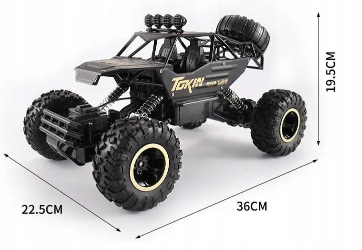 Didelis RC 4x4 automobilis su valdymo pultu, 36cm