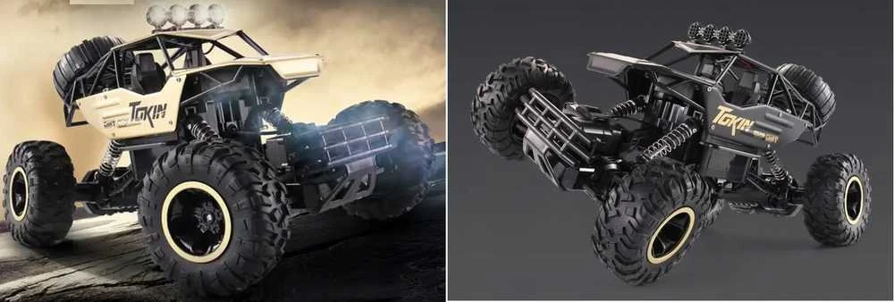 Didelis RC 4x4 automobilis su valdymo pultu, 36cm