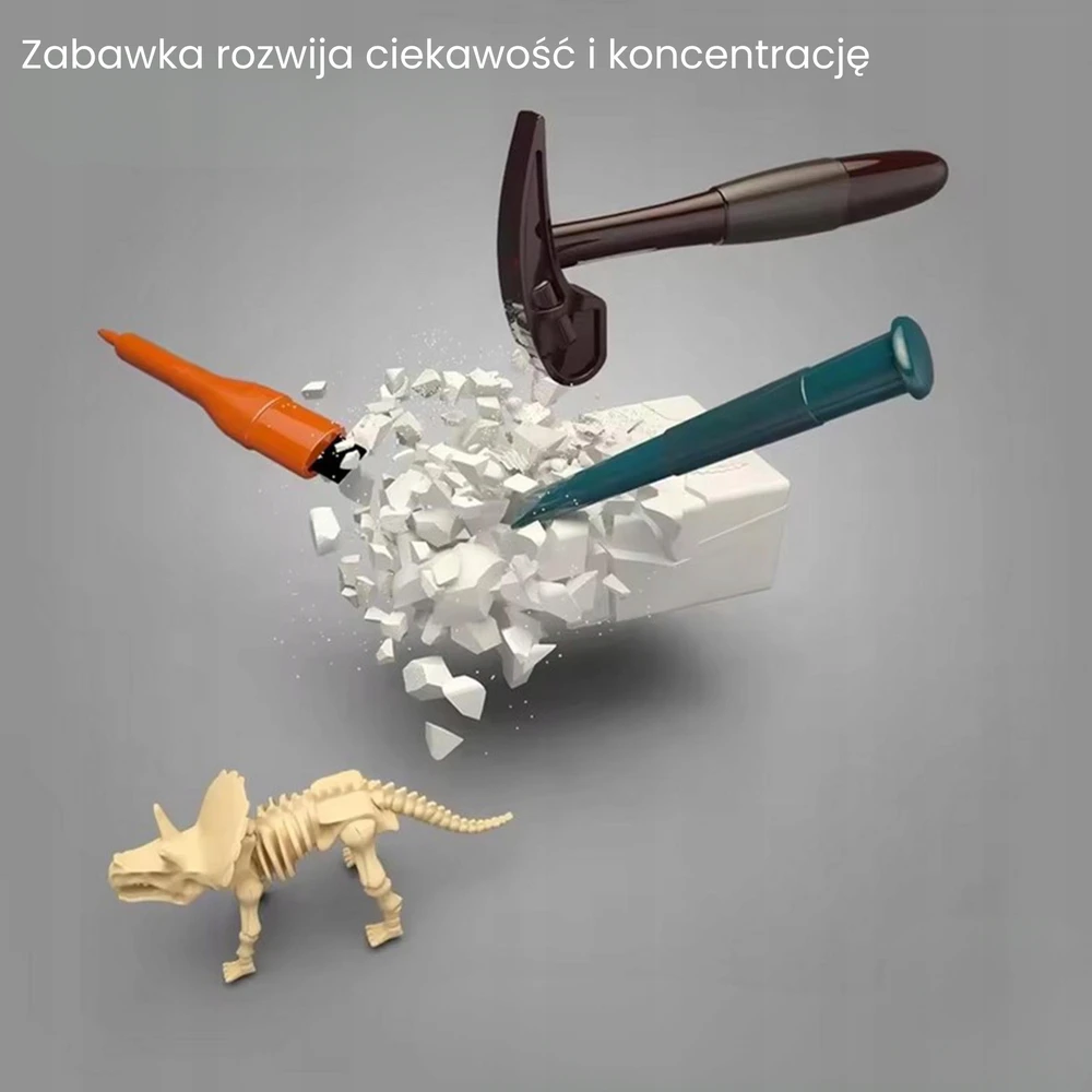 Dinozaurų fosilijų kasinėjimo rinkinys Woopie, 6 skeletai