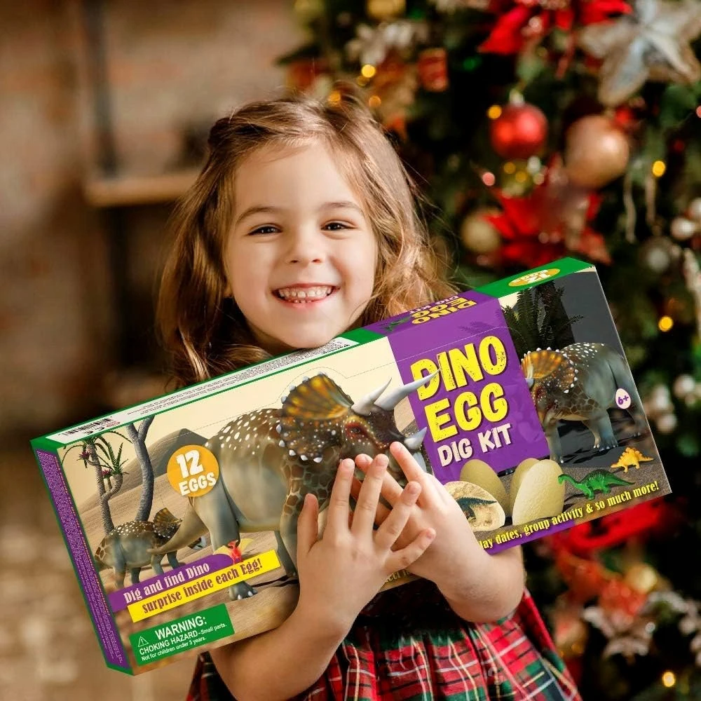 Dinozaurų kasinėjimo rinkinys QULKI, 12 kiaušinių