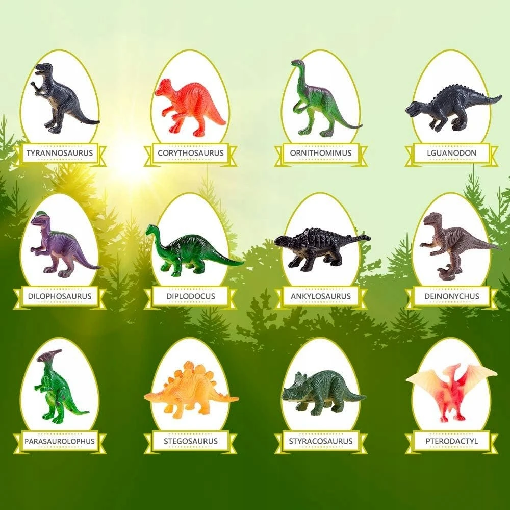 Dinozaurų kasinėjimo rinkinys QULKI, 12 kiaušinių
