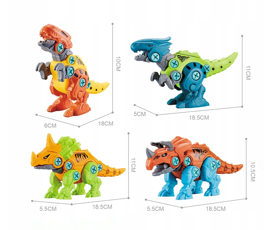 Dinozaurų konstruktorius Bisky, 4 vnt.