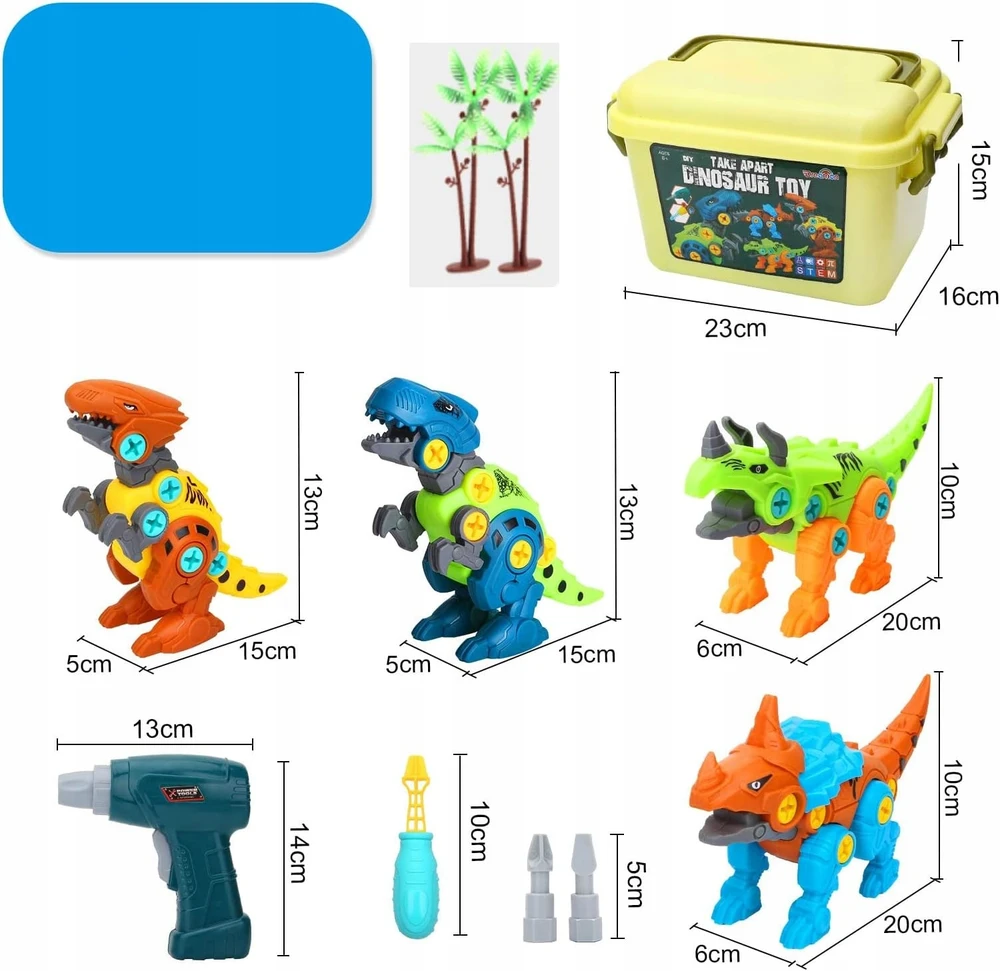 Dinozaurų konstruktorius Bisky, 4 vnt.