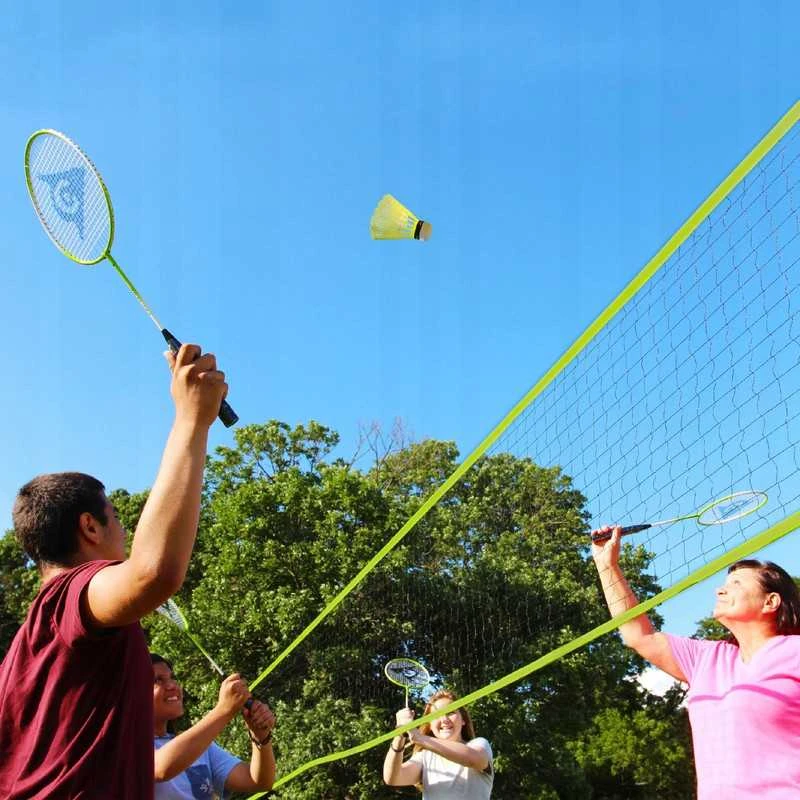 DUNLOP 3in1 teniso, badmintono ir tinklinio tinklo rinkinys su stulpais 609 × 220 cm