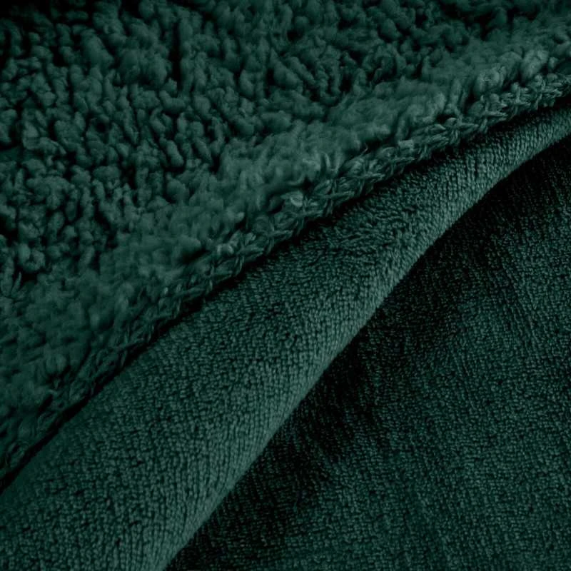 Dvipusė PREMIUM lovatiesė–pledas 70x160 cm, tamsiai žalia
