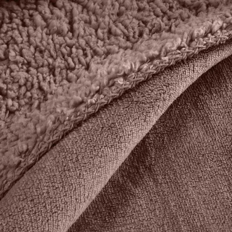 Dvipusė PREMIUM lovatiesė–pledas 70x160 cm, mocha spalvos