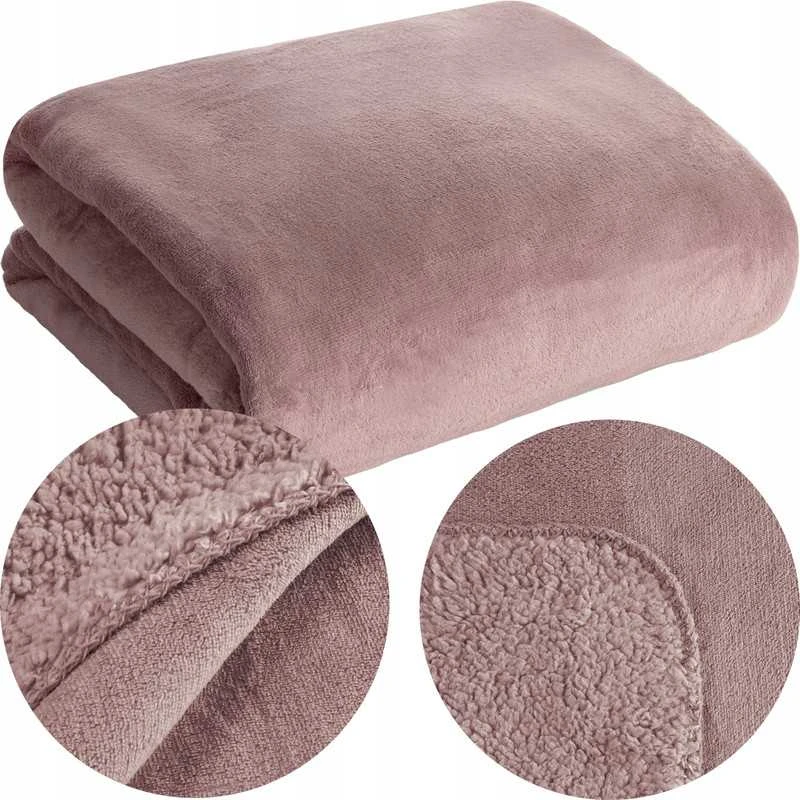 Dvipusė PREMIUM lovatiesė–pledas 70x160 cm, rožinė
