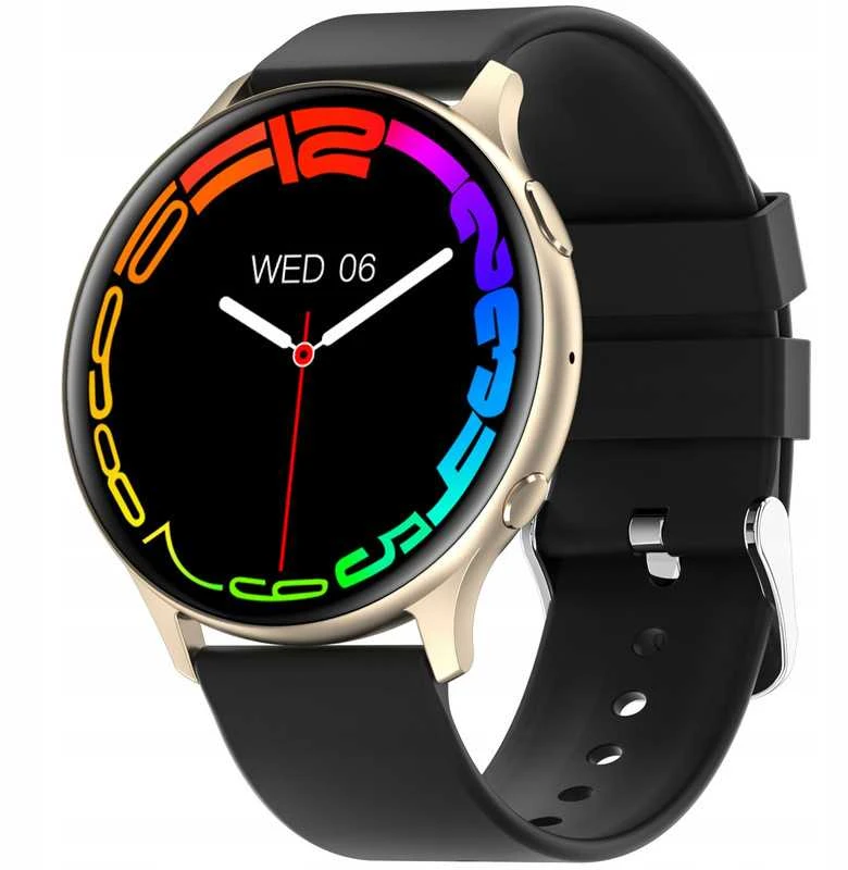 Išmanusis laikrodis Elegantiškas moteriškas smartwatch su funkcijomis: skambučiai, pranešimai, du keičiamieji dirželiai