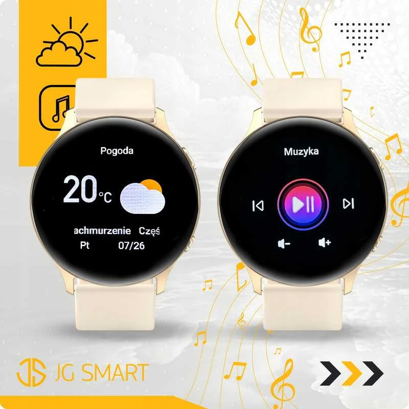 Išmanusis laikrodis Elegantiškas moteriškas smartwatch su funkcijomis: skambučiai, pranešimai, du keičiamieji dirželiai