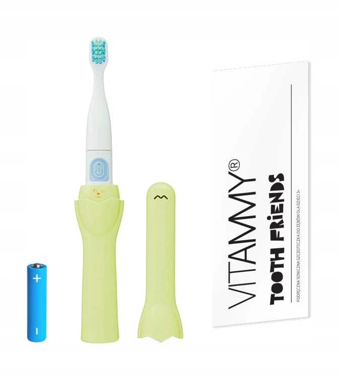 Elektrinis dantų šepetėlis vaikams 3+ – VITAMMY Friends, švelnus ir žaismingas