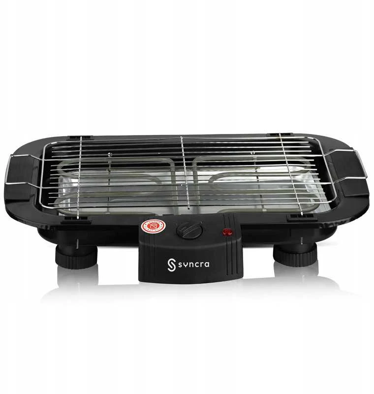 Elektrinis grilis 2000 W – stalo ir pastatomas BBQ su grotelėmis