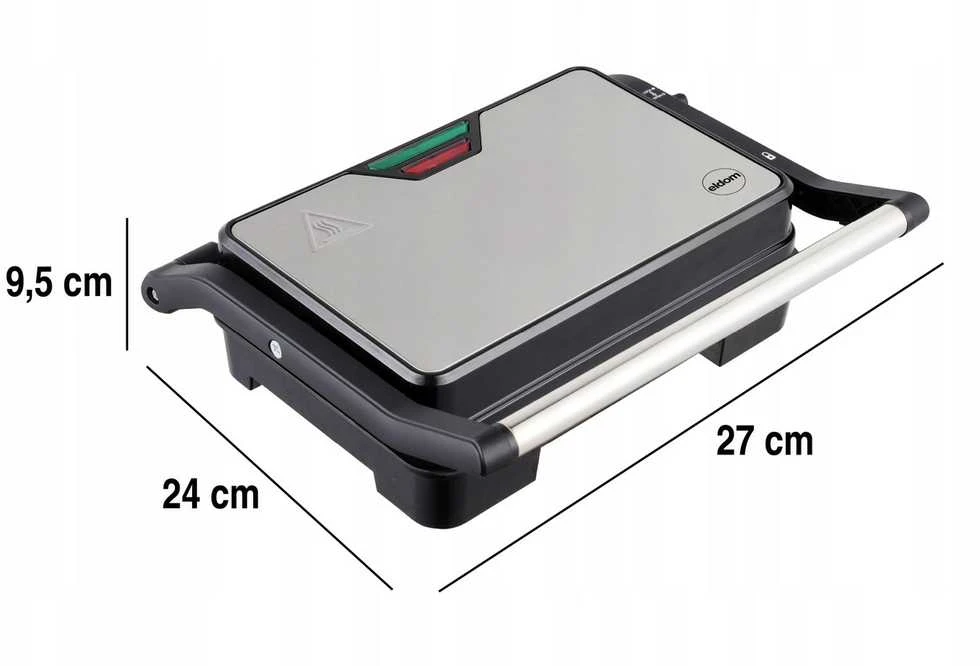 Elektrinis panini grilis–sumuštinių keptuvas Eldom GK110 1000 W, sulankstomas