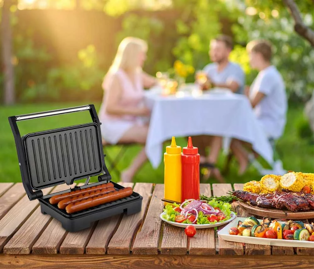 Elektrinis panini grilis–sumuštinių keptuvas Eldom GK110 1000 W, sulankstomas