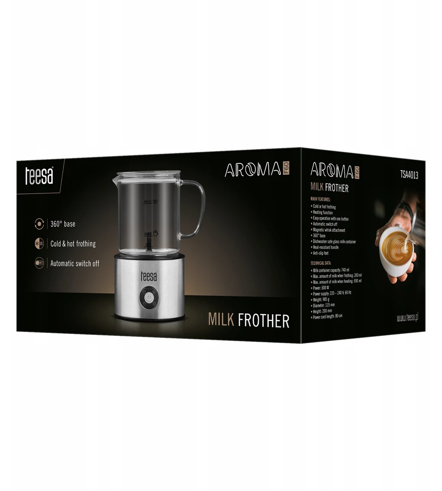 Elektrinis pieno plakiklis Teesa AROMA F60, 740 ml