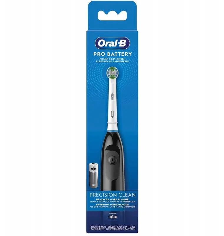 Dantų šepetėlis Elektrinis šepetėlis „Oral-B“ – patogus, stilingas ir veikia su baterijomis