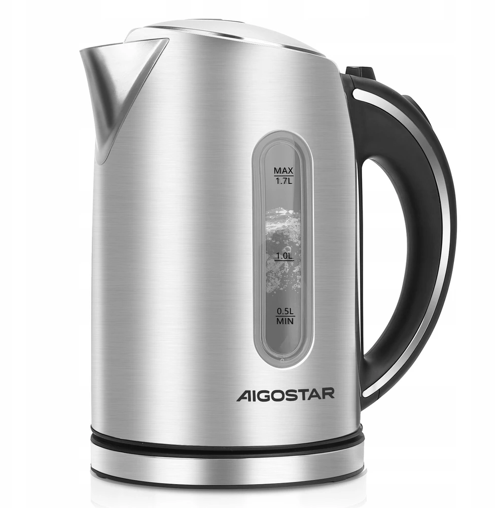 Elektrinis virdulys Aigostar, 1,7 l, sidabrinis