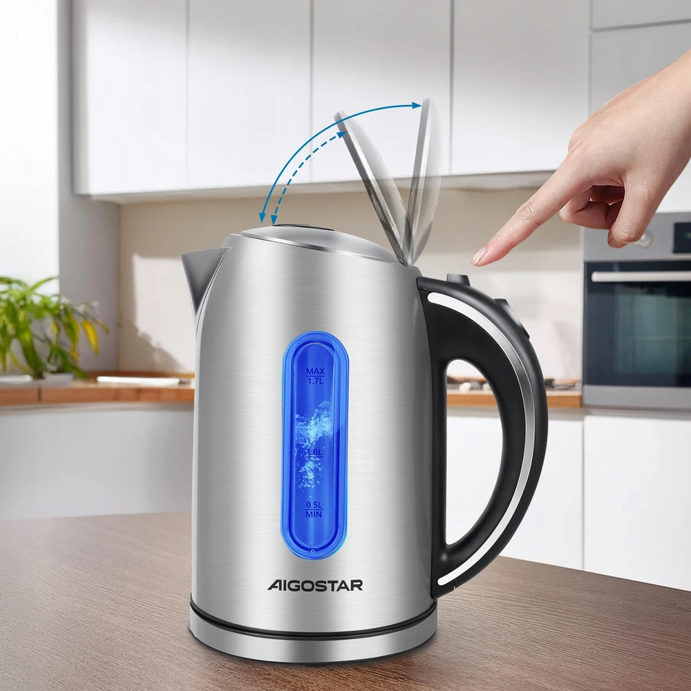 Elektrinis virdulys Aigostar, 1,7 l, sidabrinis