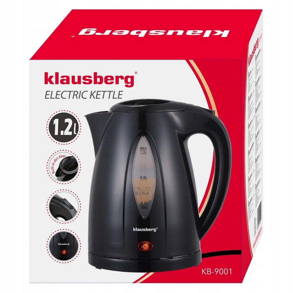Elektrinis virdulys Klausberg, 1,2 l