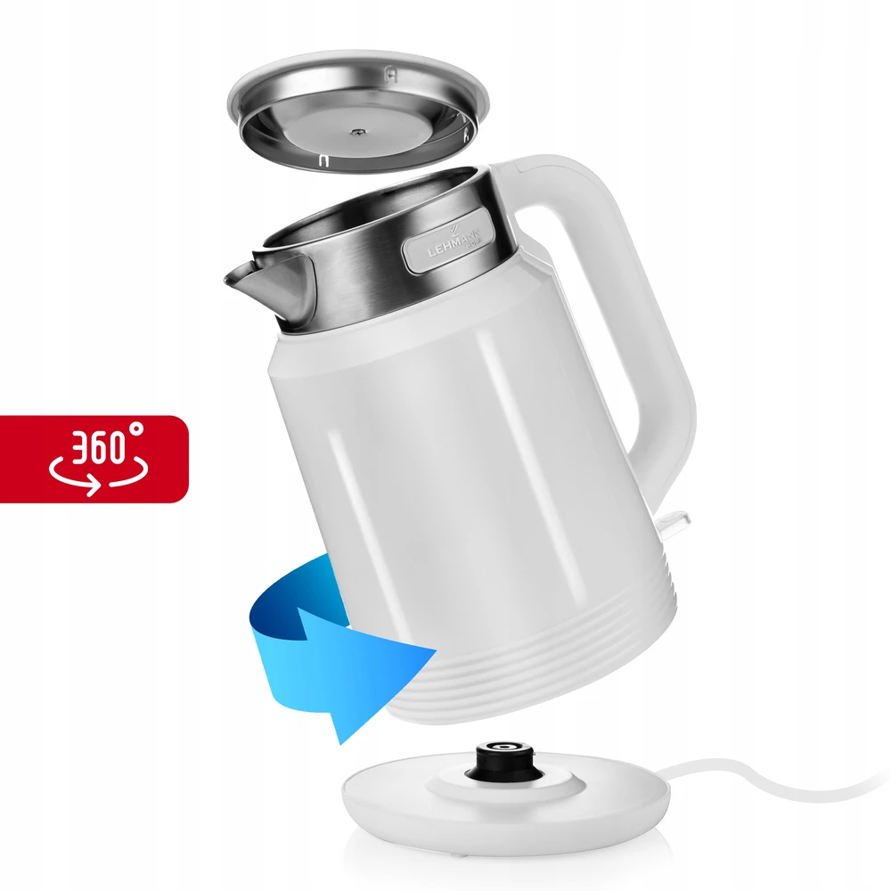 Elektrinis virdulys Lehmann Milano, 2 l, baltas