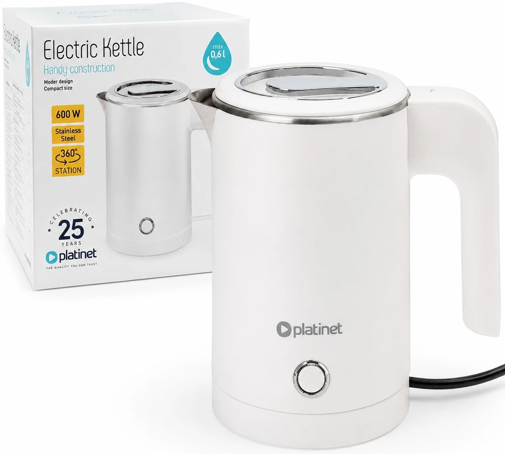Elektrinis virdulys PLATINET, 0,6 l