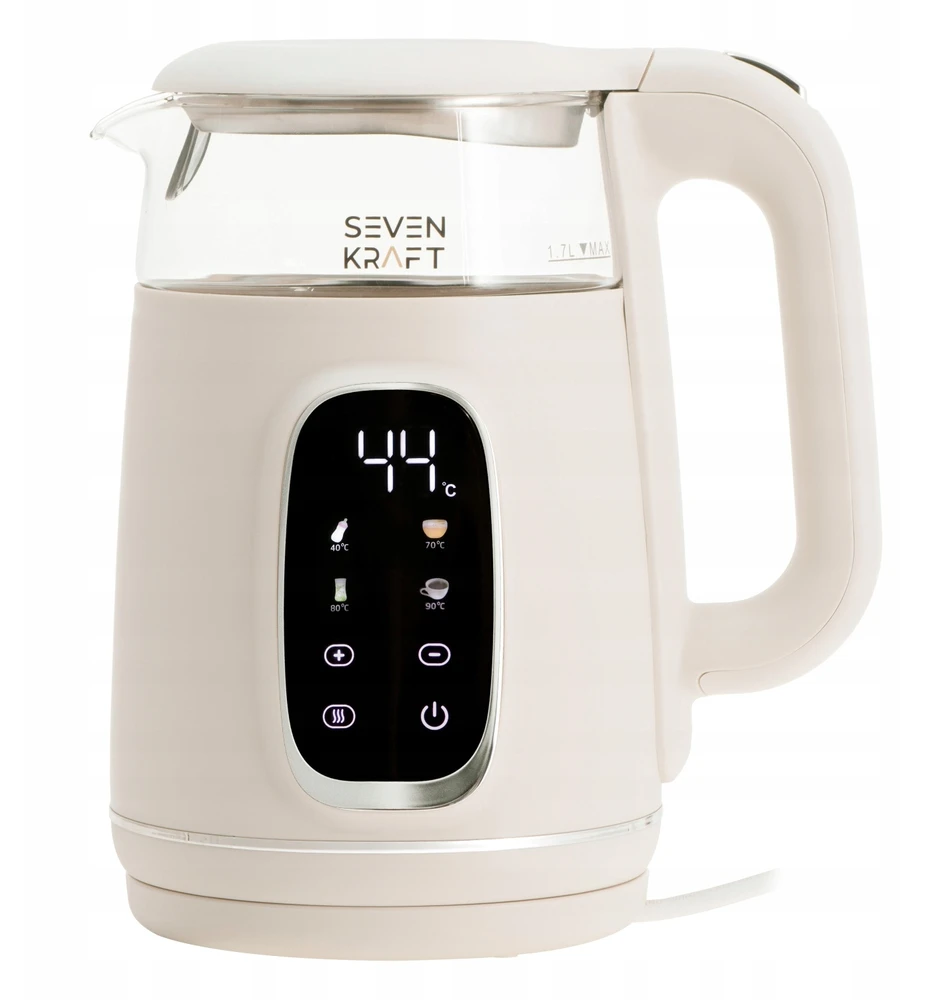 Elektrinis virdulys Sevenkraft, 1,7 l, smėlio spalvos