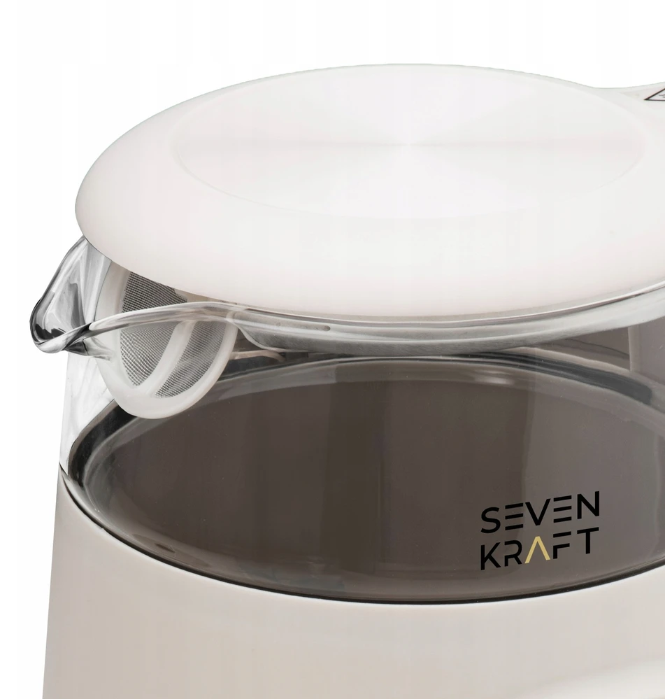 Elektrinis virdulys Sevenkraft, 1,7 l, smėlio spalvos