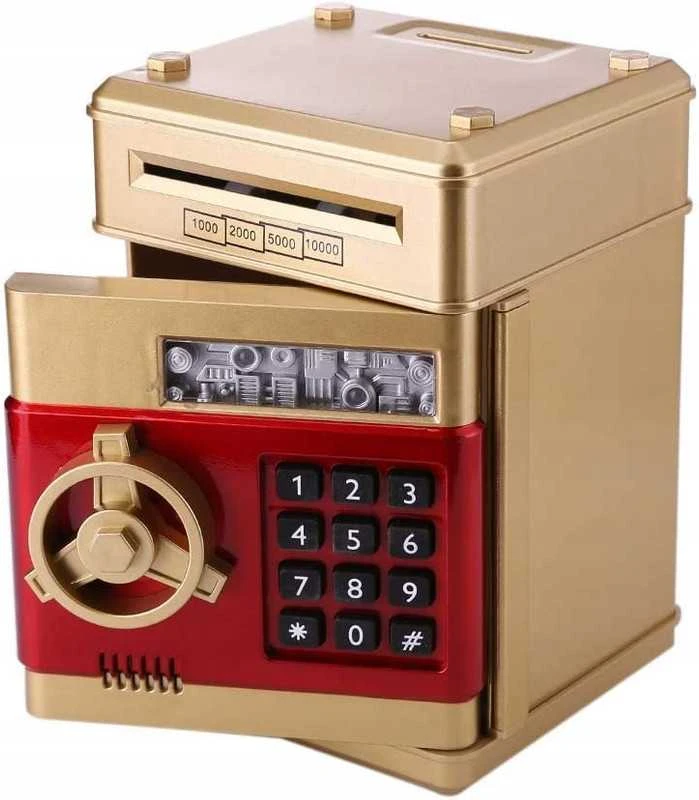 Elektroninė taupyklė su PIN kodu – bankomato tipo seifas pinigams