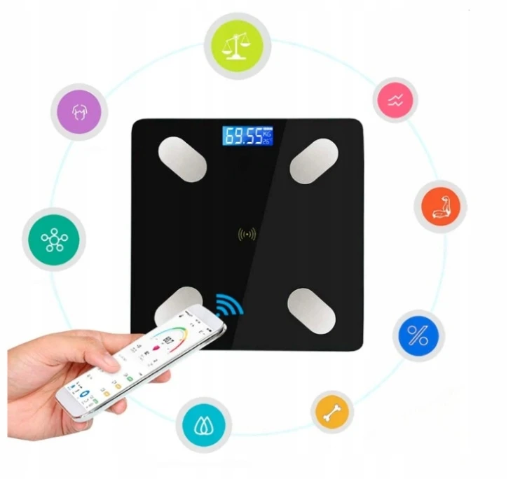 Elektroninės kūno analizės svarstyklės, iki 180 kg