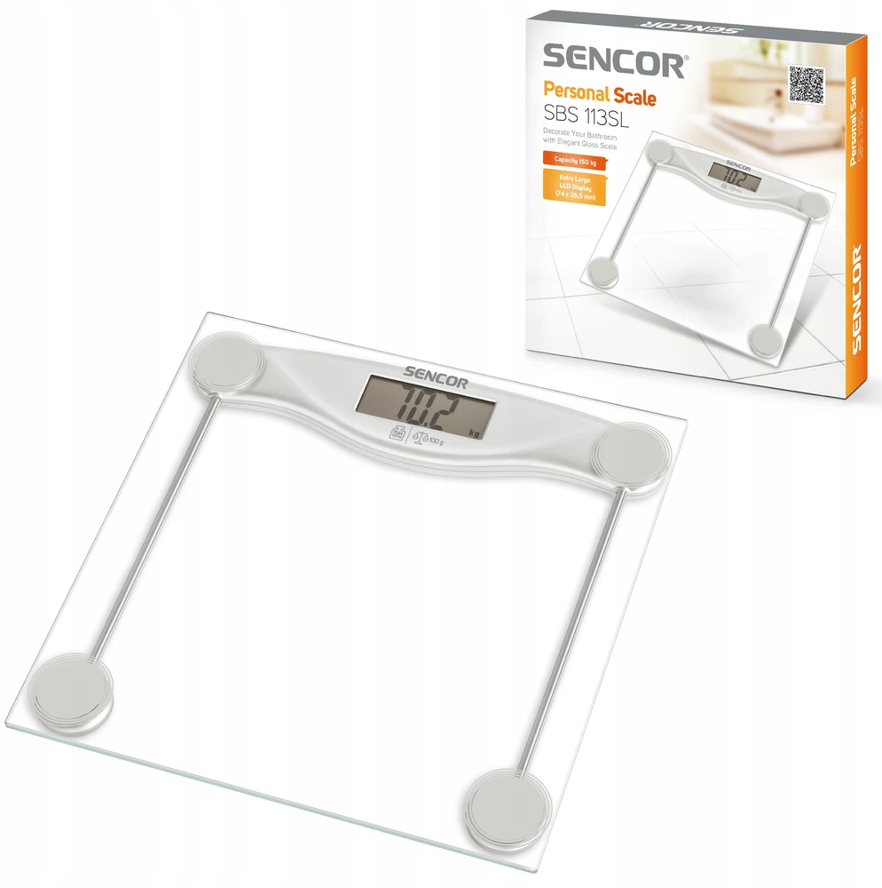 Elektroninės svarstyklės Sencor, iki 150 kg