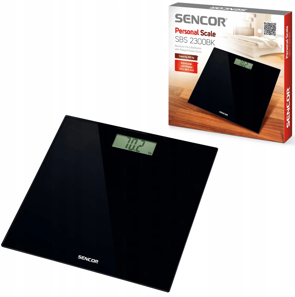 Elektroninės svarstyklės Sencor, iki 150 kg
