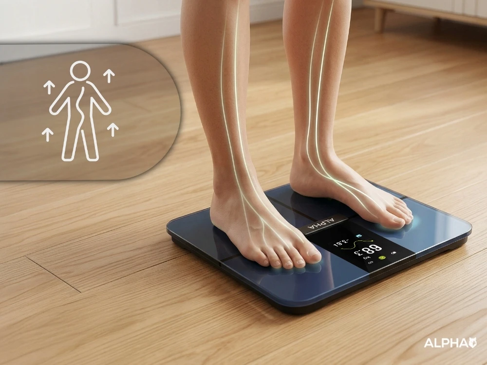Elektroninės vonios svarstyklės ALPHA, iki 180 kg