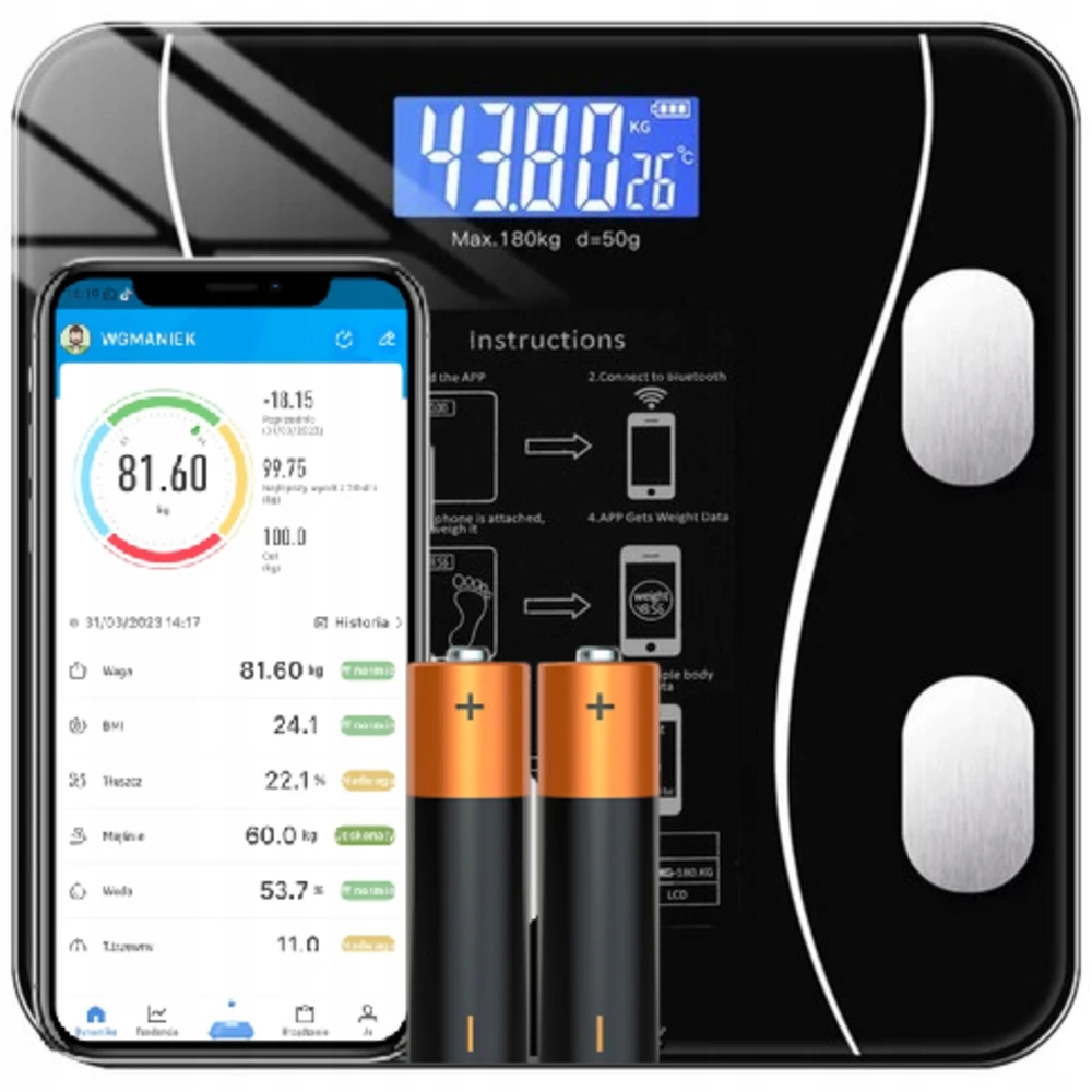 Elektroninės vonios svarstyklės, iki 180 kg