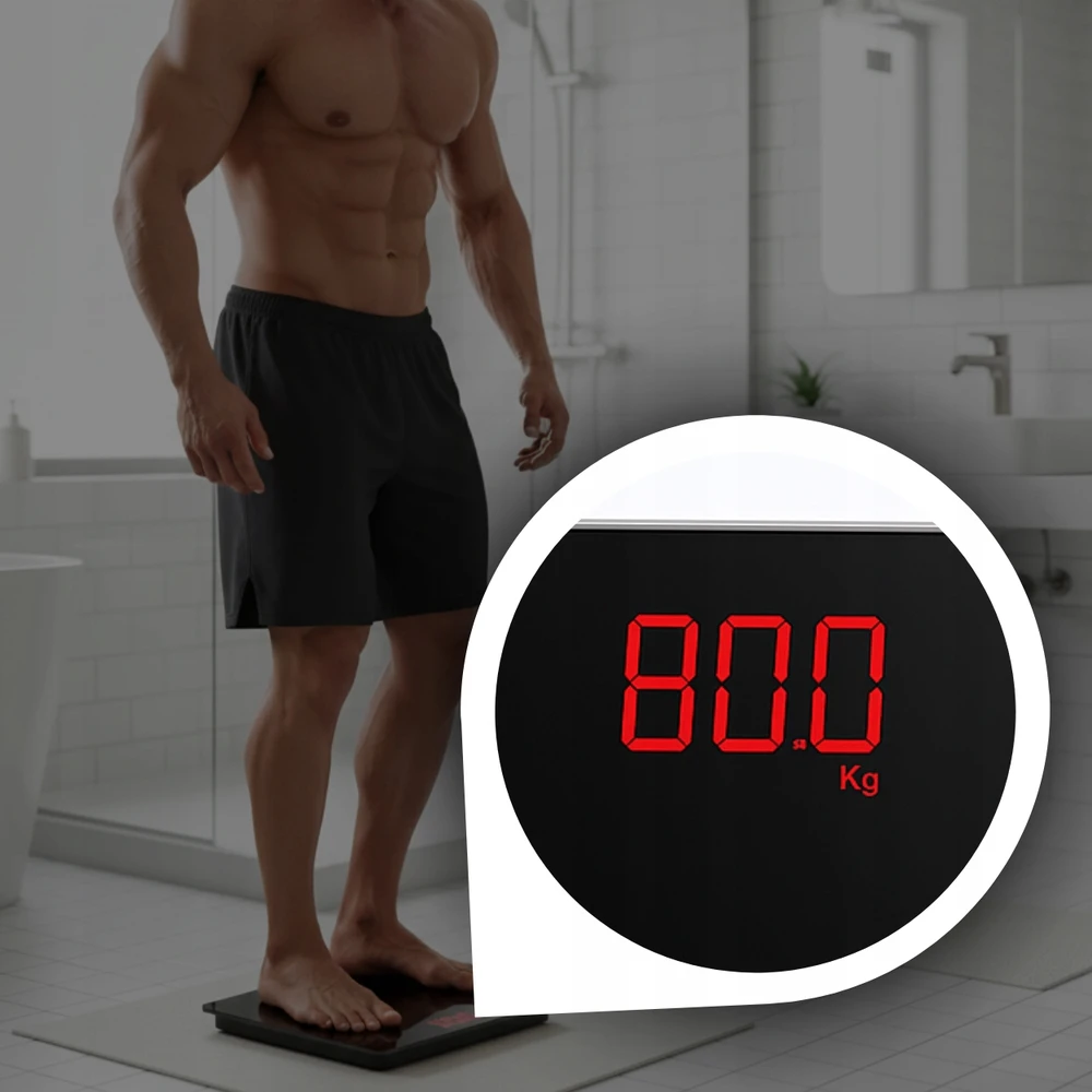 Elektroninės vonios svarstyklės, juodos, 150 kg