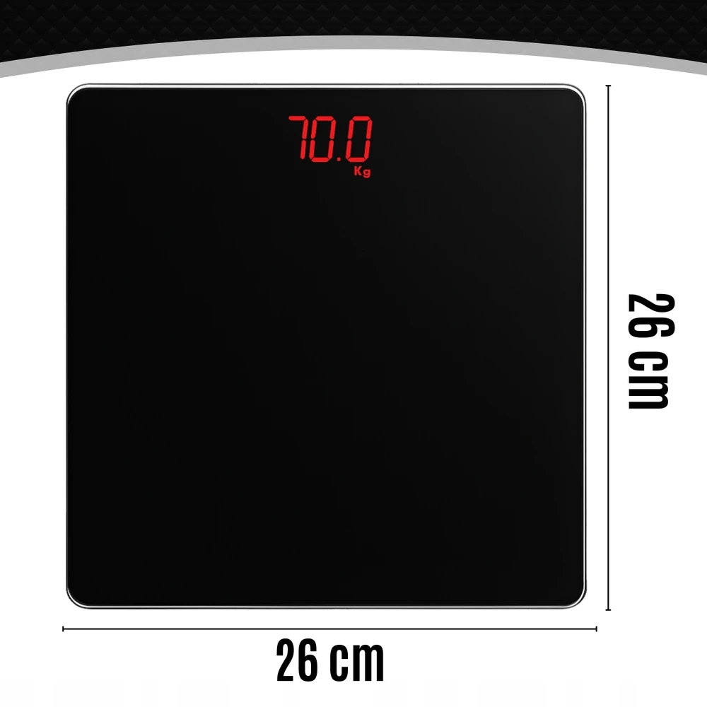Elektroninės vonios svarstyklės, juodos, 150 kg