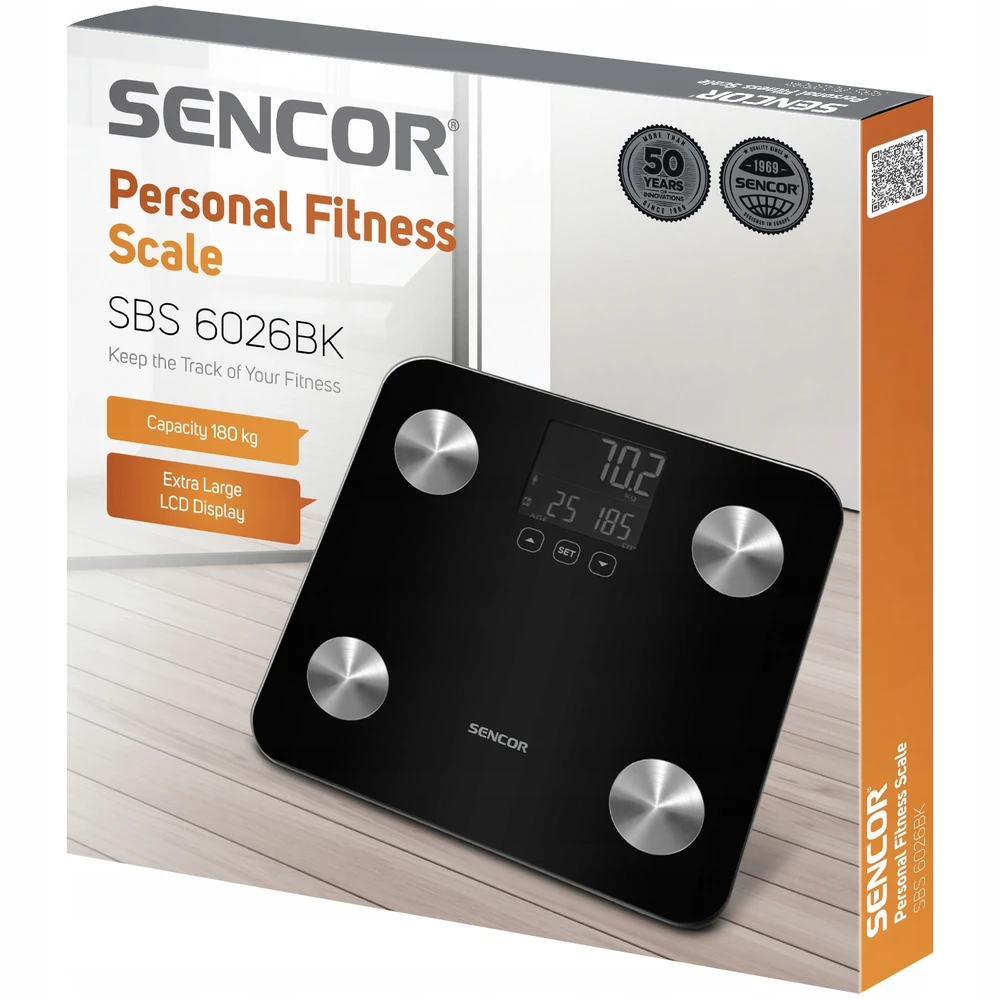 Elektroninės vonios svarstyklės Sencor, iki 180 kg