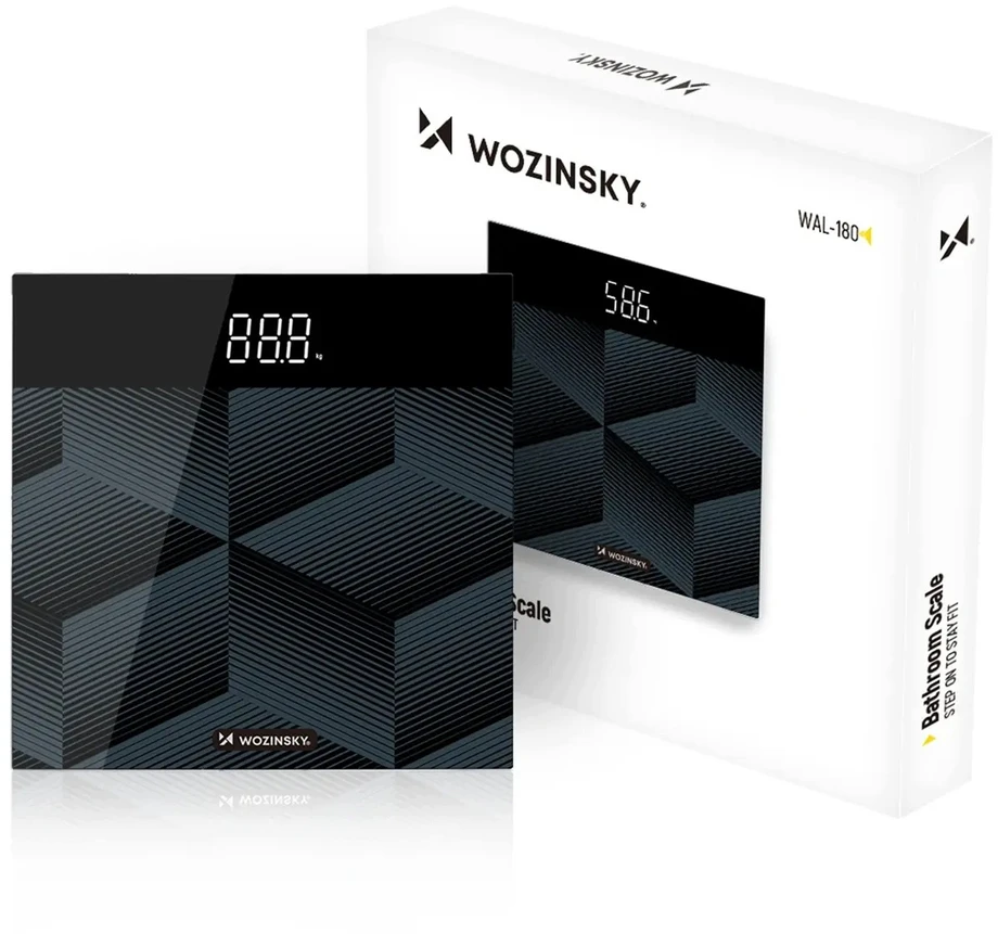Elektroninės vonios svarstyklės Wozinsky, juodos