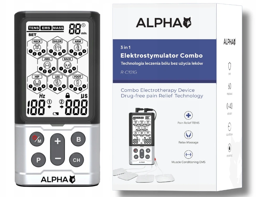 Elektrostimuliatorius ALPHA, 60 programų