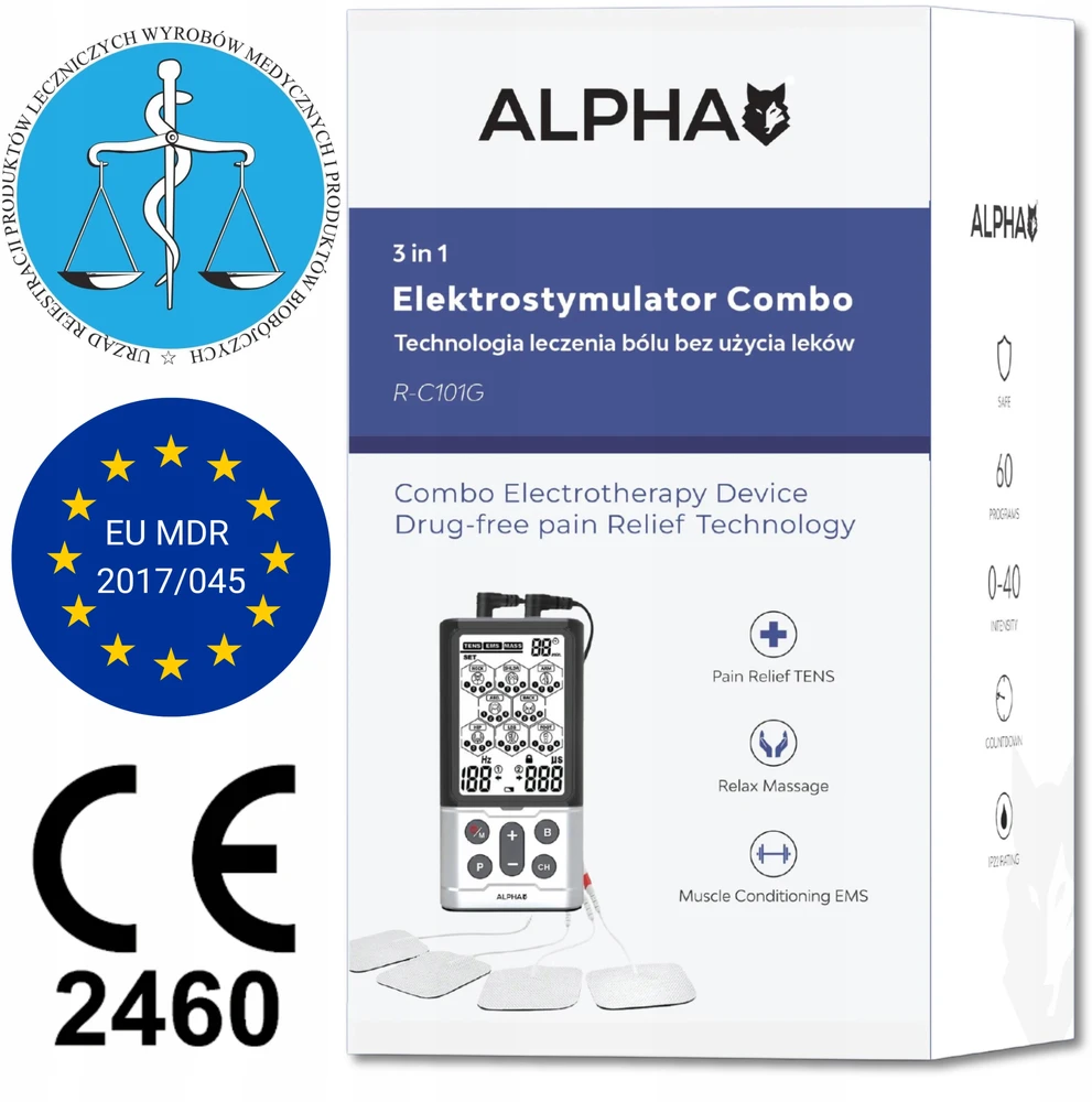 Elektrostimuliatorius ALPHA, 60 programų