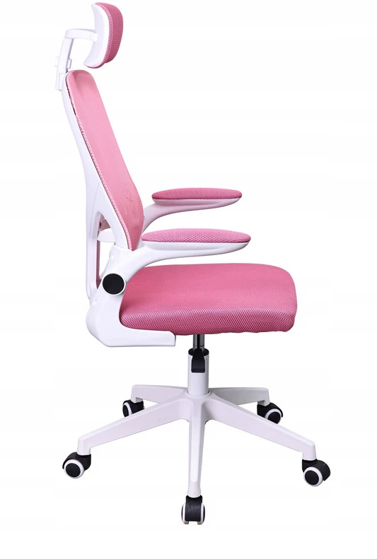 Ergonominė biuro kėdė BATI su tinkleliu, rožinė