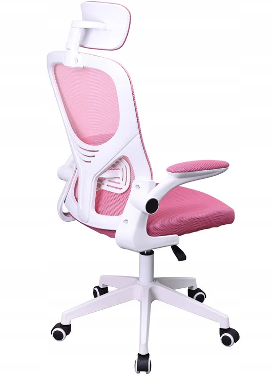 Ergonominė biuro kėdė BATI su tinkleliu, rožinė