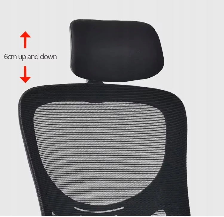 Ergonominė biuro kėdė BATI su tinkleliu, juoda