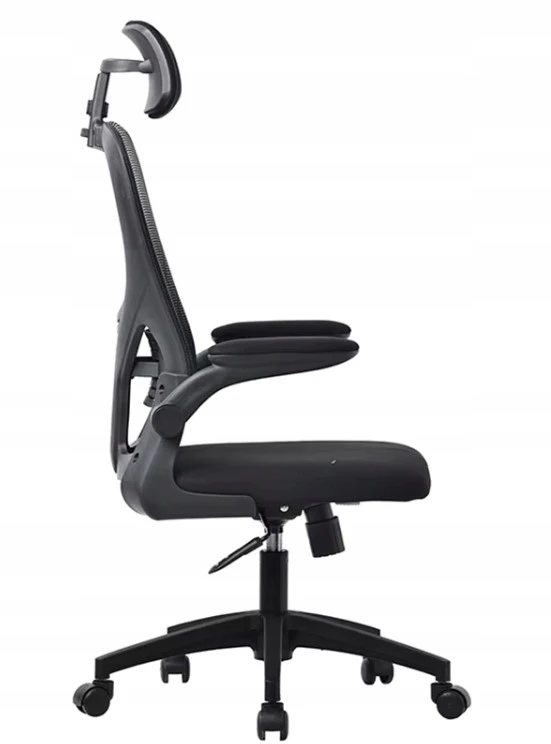 Ergonominė biuro kėdė BATI su tinkleliu, juoda