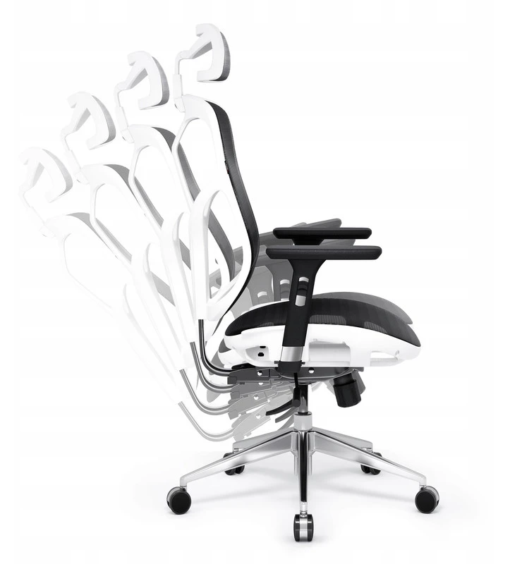 Ergonominė biuro kėdė DIABLO V-BASIC balta-juoda