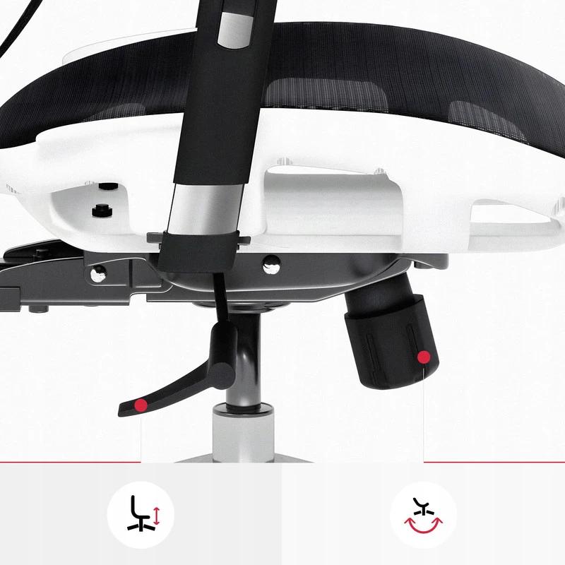 Ergonominė biuro kėdė DIABLO V-BASIC balta-juoda