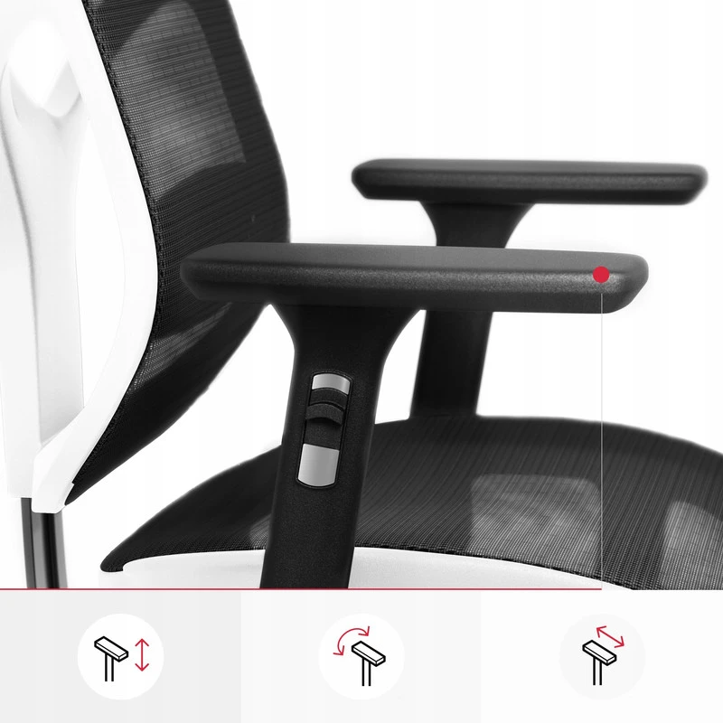 Ergonominė biuro kėdė DIABLO V-BASIC balta-juoda