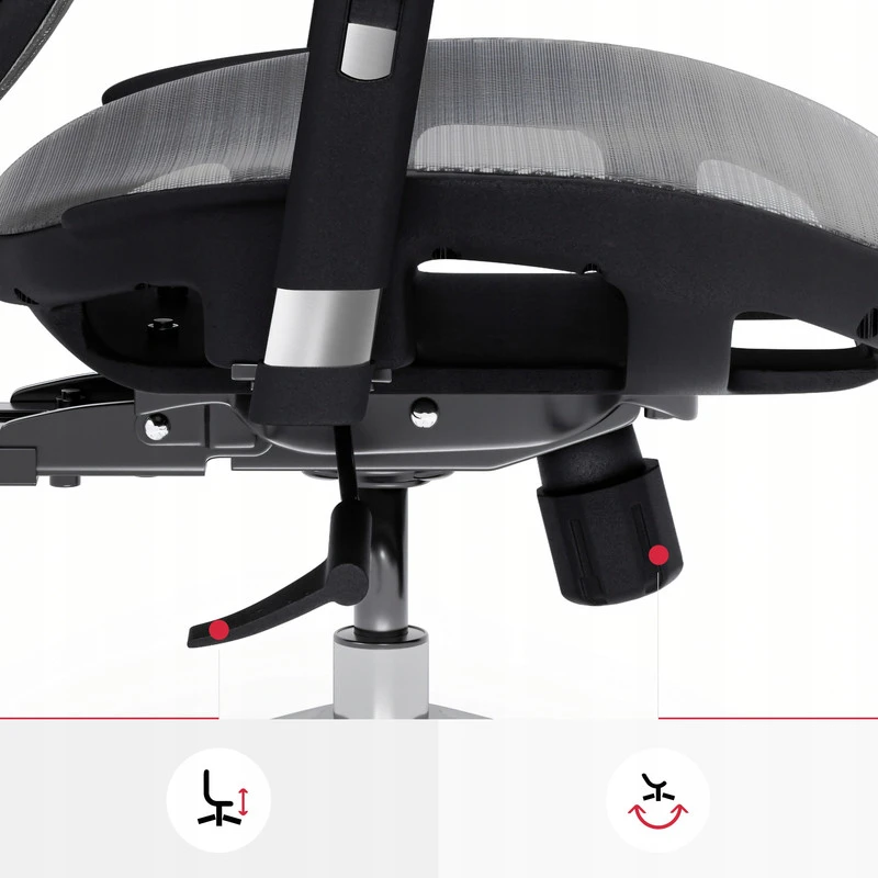 Ergonominė biuro kėdė DIABLO V-BASIC juoda-pilka