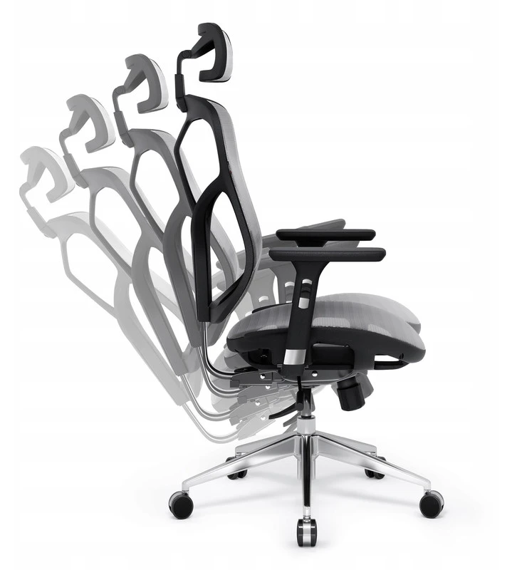 Ergonominė biuro kėdė DIABLO V-BASIC juoda-pilka