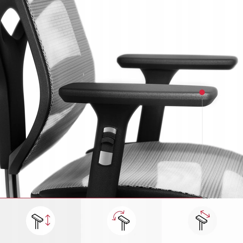 Ergonominė biuro kėdė DIABLO V-BASIC juoda-pilka